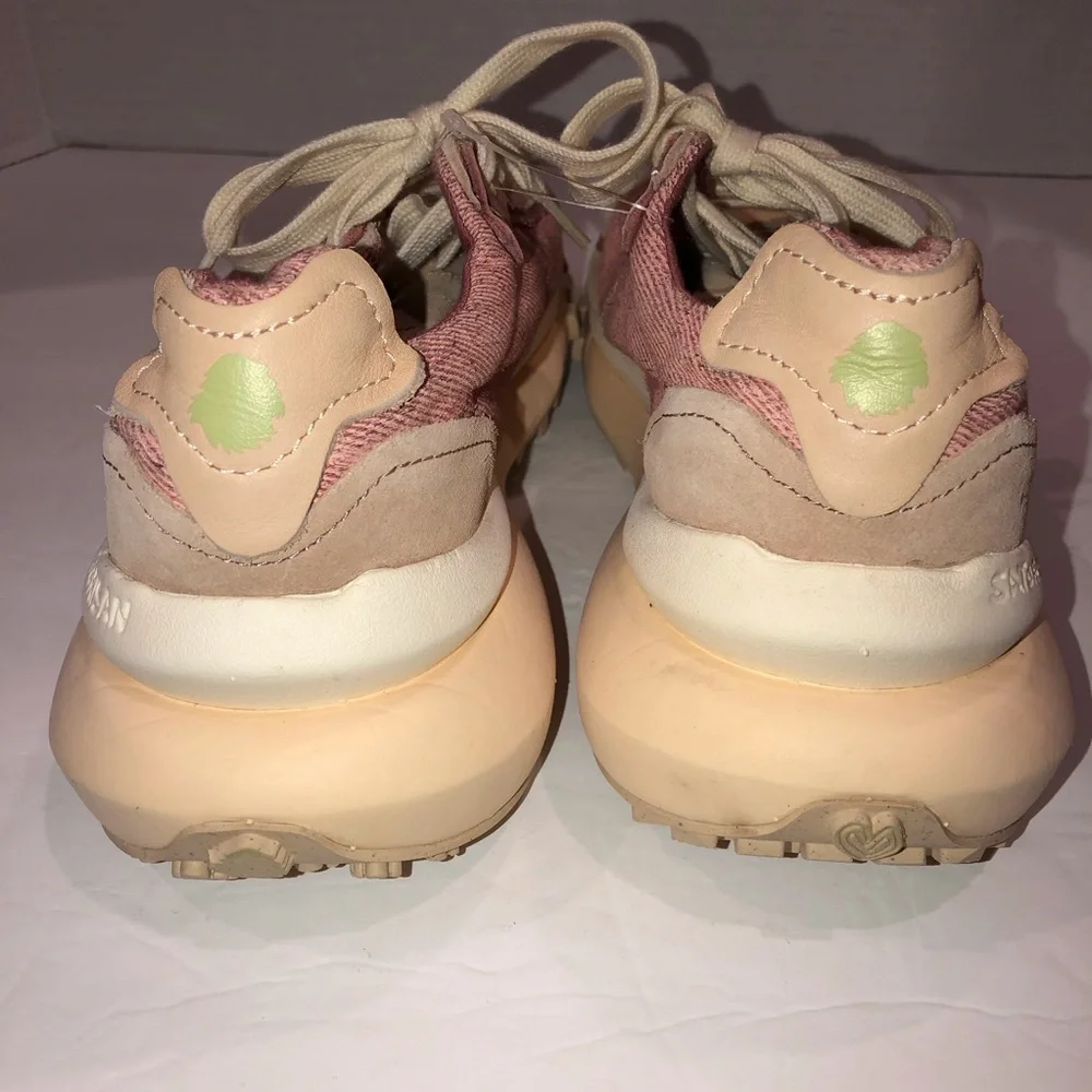 Anthropologie Blush Pink and Cream Suede Athletic Sneakers